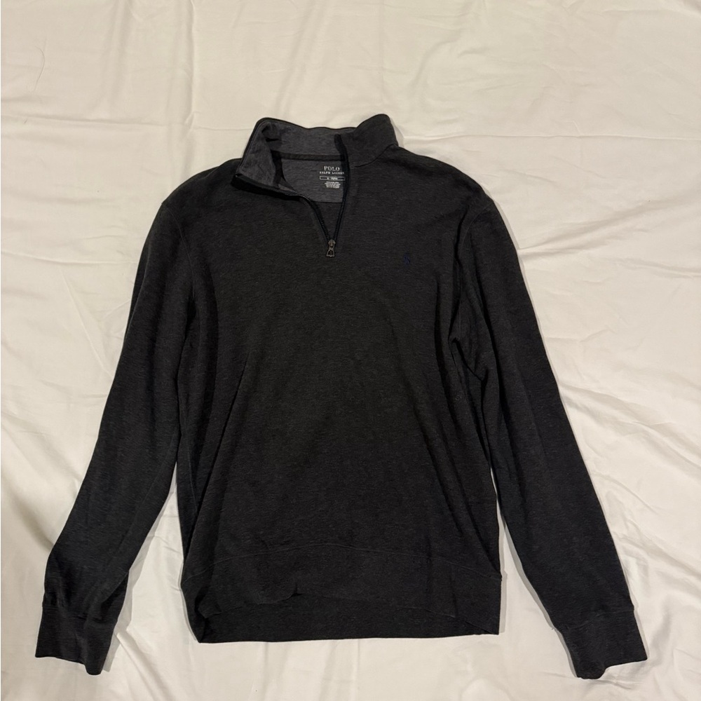 Polo Ralph Lauren Charcoal Zip-Up Sweater